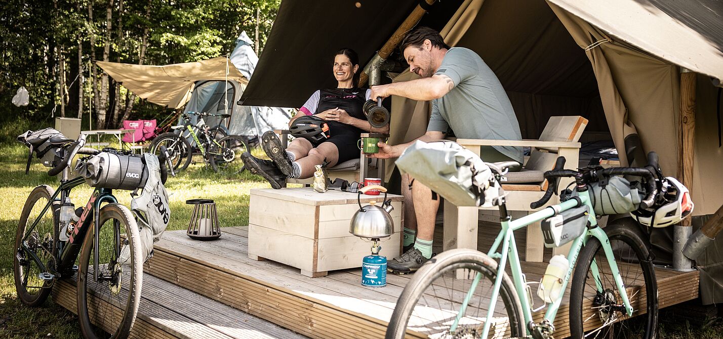 Radurlaub auf dem Campingplatz